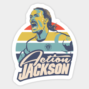 Action Jackson Irvine Sticker